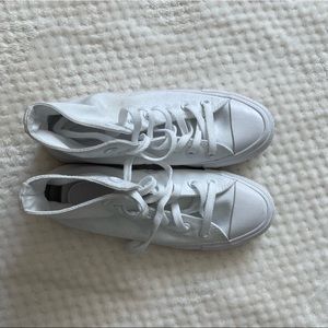 all white high top converse
